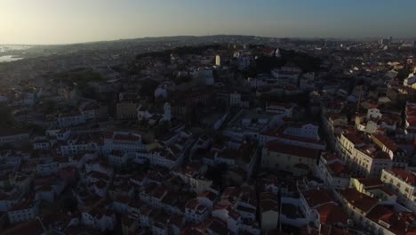 Aerial-View-of-Alfama,-Lisbon,-Portugal