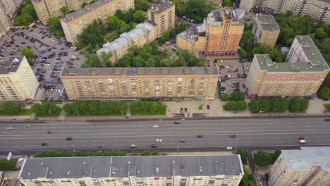 russia-day-time-moscow-kutuzovsky-prospect-traffic-aerial-panorama-4k