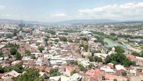 City-landscape.-View-of-the-city-of-Tbilisi-from-a-height---Georgia