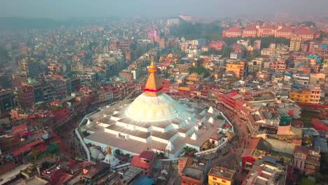 Estupa-Bodhnath-Katmandú,-Nepal---26-de-octubre-de-2017