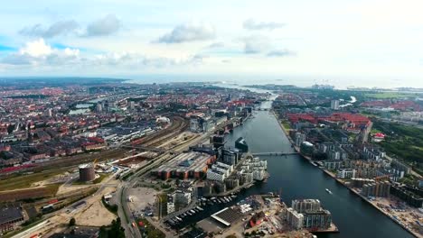 Vista-aérea-de-ciudad-en-Copenhague