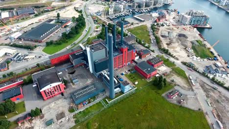 City-aerial-view-over-Copenhagen-HC-Oersted-Power-Station