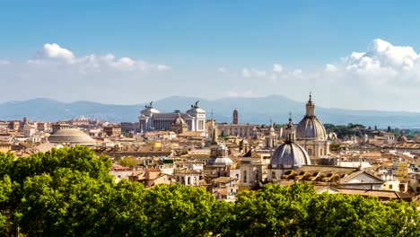 Lapso-de-tiempo-del-horizonte-de-Roma-en-vista-panorámica