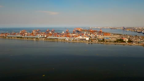 Cargo-industrial-port-aerial-view.-Manila,-Philippines