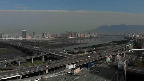 Aerial-View-of-street-in-Taipei