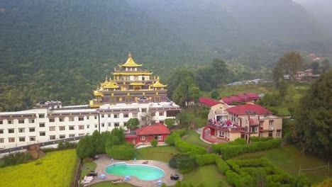 Buddhist-Monastery,-Kathmandu-valley,-Nepal---October-16,-2017