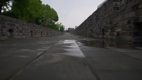 rainy-day-wuhan-city-famous-old-temple-pedestrian-bridge-panorama-4k-china