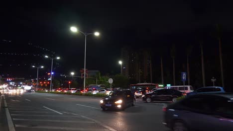 night-illumination-zhuhai-city-traffic-street-crossroad-panorama-4k-china