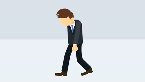 Business-man-walking.-Success-concept.-Loop-illustration-in-flat-style.