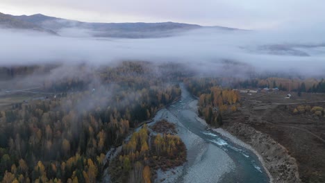 Scenery-of-Hemu-Village,-Xinjiang,-China