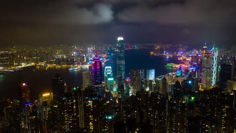 noche-iluminación-centro-paisaje-urbano-aérea-timelapse-panorama-4k-hong-kong