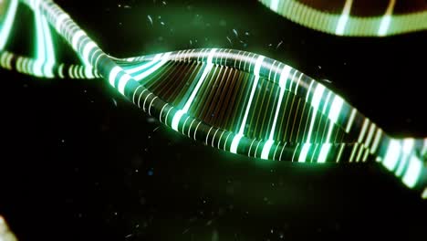 Grüne-DNA-mit-Licht-Effekte-langsam-Animation