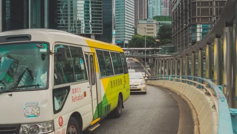 Straßenverkehr-Jam-Zeitraffer-in-Hong-Kong