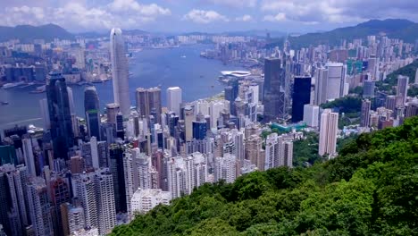 Hong-Kong-Skyline-der-Stadt-und-den-Hafen.
