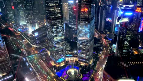 view-of-Shanghai's-Lujiazui-financial-space,-China.-Lujiazui-is-One-of-China's-most-prosperous-areas.