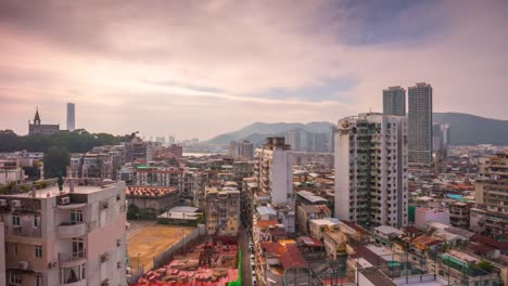 china-sunny-day-macau-city-rooftop-cityscape-panorama-4k-time-lapse