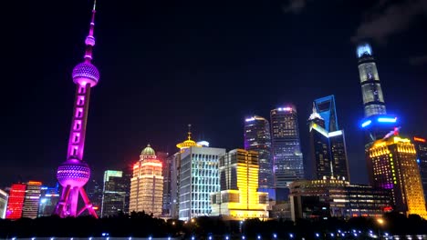 View-of-Shanghai-Skyline-at-night.-Oriental-Pearl-Tower-and-Huangpu-River.