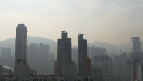 Hong-kong-ciudad-famosa-puesta-de-sol-luz-Bahía-azotea-panorama-4k-china