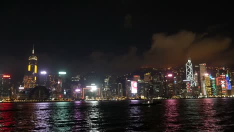 Nautical-vessels-in-Victoria-Harbour,-Hong-Kong