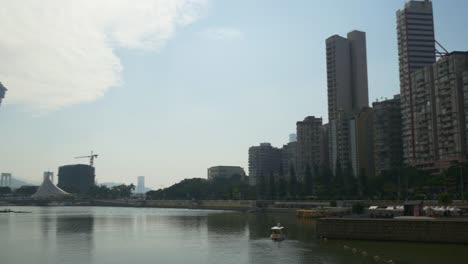 china-macau-cityscape-sunny-day-time-apartment-buildings-coastline-panorama-4k