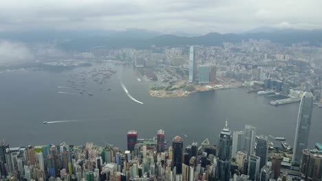 Fliegen-Sie-über-Hongkong-City-4k-video