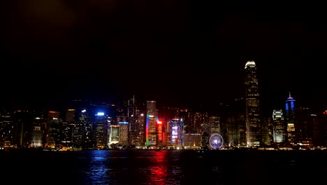 Hong-Kong-ciudad,-vista-desde-el-puerto-de-Victoria