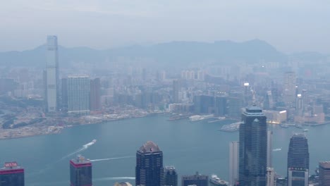 China-luz-hong-kong-cityscape-famosa-vista-de-día-punto-Bahía-panorama-4k
