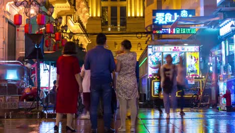 night-shanghai-pedestrian-nanjing-road-crowded-panorama-4k-timelapse-china