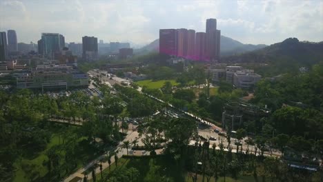 Tag-Zeit-Zhuhai-berühmten-Jingshan-Park-Stadtbild-aerial-Panorama-4k-Hotelporzellan