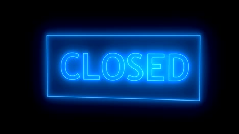 Closed-neon-sign.-3d-rendering