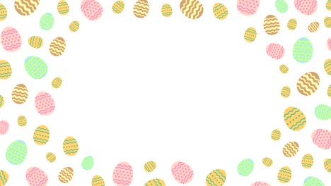 Easter-Eggs-pattern-pop-up-with-center-copy-space-animation-4K-on-white-background