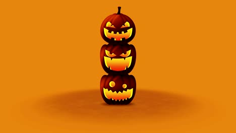 Halloween-pumpkin-head-jack-lantern,-Loop