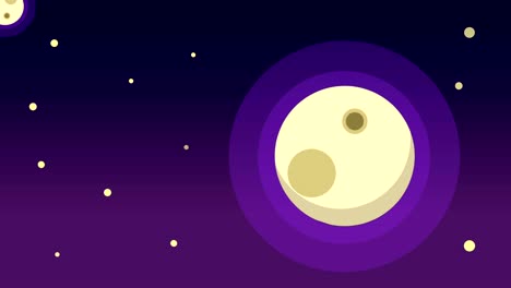 Animation-of-flat-style-space-background