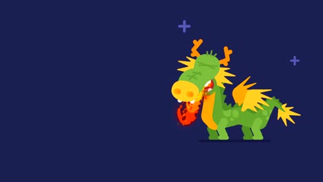 Drachen-und-flackernde-Sterne-lustige-Tier-Charakter-Chinesisches-Horoskop