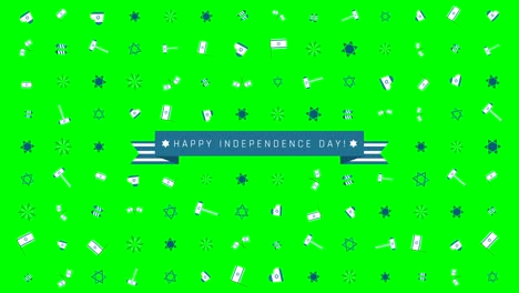 Ferienwohnung-Israel-Independence-Day-design-Animation-Hintergrund-mit-traditionellen-Symbolen-und-englischer-text