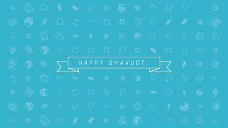 Shavuot-holiday-flat-design-animation-background-with-traditional-outline-icon-symbols-and-english-text