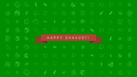 Shavuot-holiday-flat-design-animation-background-with-traditional-outline-icon-symbols-and-english-text