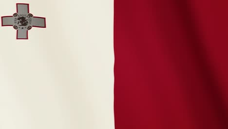 Malta-Flagge-winken-Animation.-Vollbild.-Symbol-des-Landes