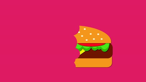 Beef-burger-appearing-then-eaten-motion-graphic-keyable-background