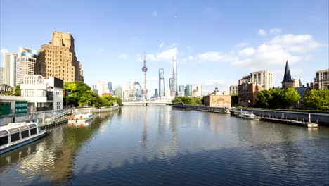 Paisaje-y-horizonte-de-Timelapse-de-Shanghai