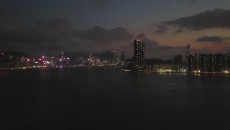 Aerial-view-footage-of-Kowloon-District-in-Hong-Kong