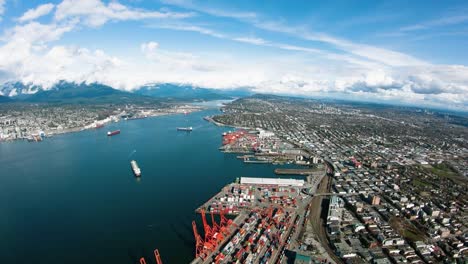 Vancouver-BC-Downtown-Eastside-Port-Shipping-Containers-Aerial