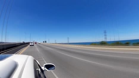 Time-Lpase-driving-on-highway-through-Toronto-Canada