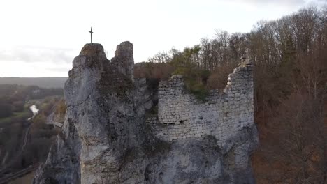 Ruin-on-a-Rock-with-Cross