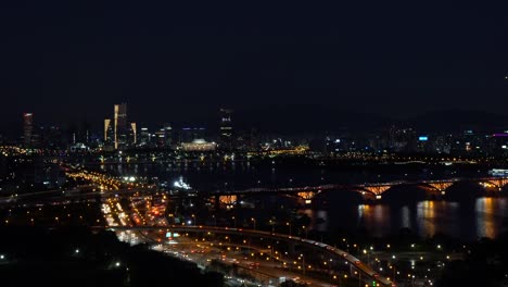 Vista-aérea-Skyline-de-la-ciudad-de-Seoul-en-Seúl,-Corea-del-sur