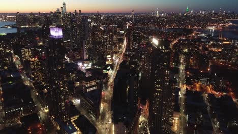 Aerial-of-Downtown-Brooklyn,-New-York