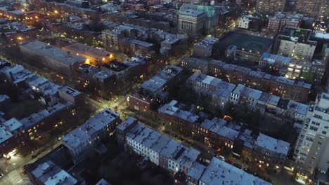 Aerial-of-Downtown-Brooklyn,-New-York