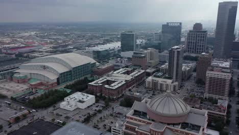 Aerial-of-Downtown-Houston,-Texas