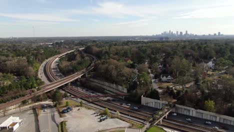 Aerial-of-Buckhead,-Atlanta,-Georgia