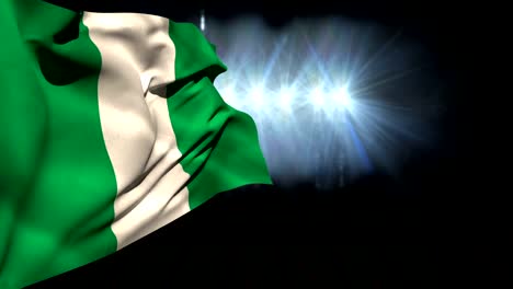 Amplio-nigeria-bandera-nacional-Saludar-con-la-mano